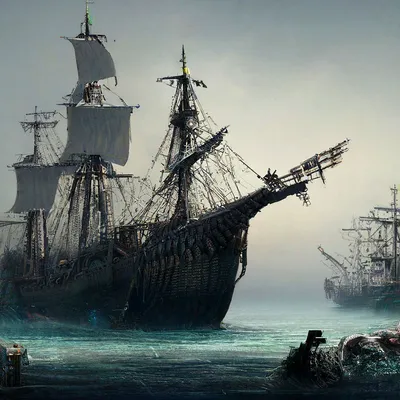 Картины пиратских кораблей: фото, изображения и картинки