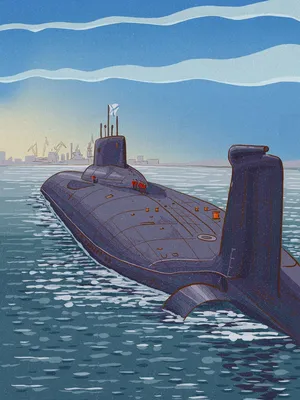 Подводная лодка Тайфун Акула 941 3D Модель $99 - .fbx .obj .max - Free3D
