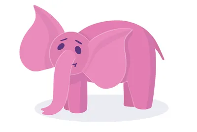 Розовый слон с стрекозьими прозрачно…» — создано в Шедевруме