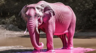 На спине розового слона сказочный …» — создано в Шедевруме