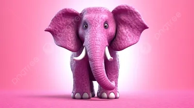 Слон из розового кварца