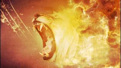 Эскиз белого рычащего льва,» — создано в Шедевруме