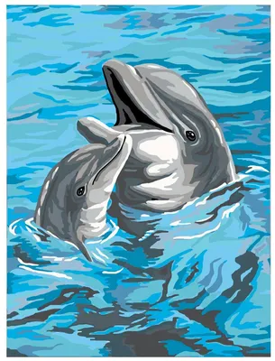 Картина \"Дельфин над водой на закате\" | Интернет-магазин картин \"АртФактор\"