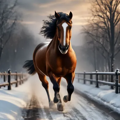 Девушка с лошадью зимой | Премиум Фото