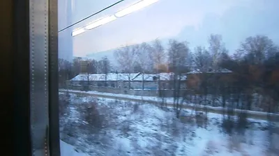 Зима из окна поезда Москва Владимир - YouTube