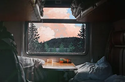 Зима, ночь. из окна поезда видно …» — создано в Шедевруме