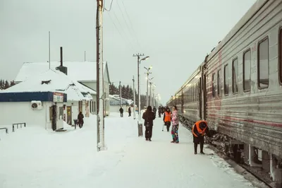 Поезд зимой (49 фото) - 49 фото