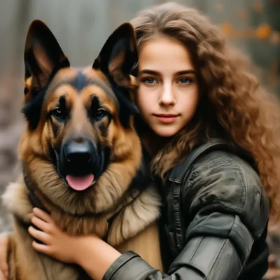 Молодая красивая женщина гуляет с собакой на улице :: Стоковая фотография  :: Pixel-Shot Studio