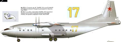 Модель самолёта АН-12 Аэрофлот СССР (борт - 11527)