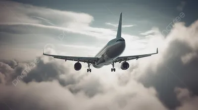 самолет с облаками над головой, высокое разрешение, облако, одомашненный  фон картинки и Фото для бесплатной загрузки