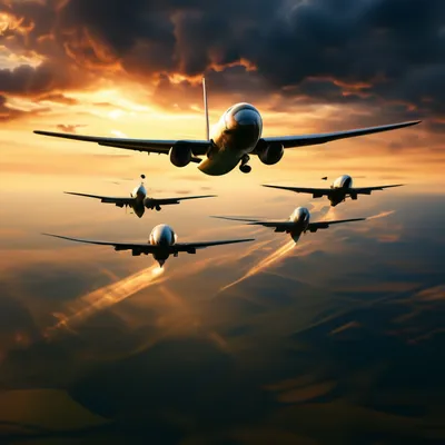 Самолеты В Воздухе — стоковые фотографии и другие картинки Авиакосмическая  промышленность - Авиакосмическая промышленность, Авиационное крыло, Без  людей - iStock