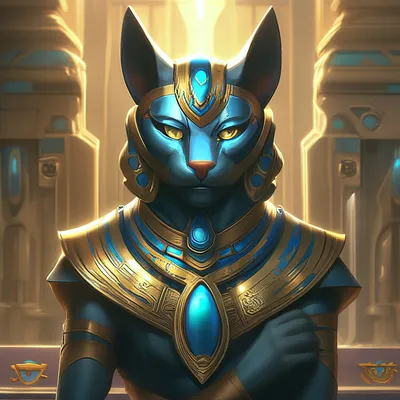Синий кот: символ магии и удачи» — создано в Шедевруме