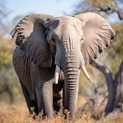 большой африканский слон, Африканский слон в Южной Африке, Hd фотография  фото, облако фон картинки и Фото для бесплатной загрузки
