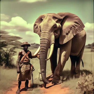 слон стоит в большом водоеме, картинка африканского слона, слон, Африканский  слон фон картинки и Фото для бесплатной загрузки