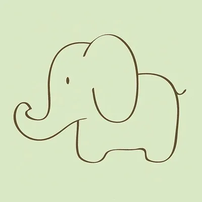Слон рисунок легкий - 50 фото