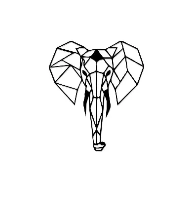 рисунок серого слона холст искусство - TenStickers