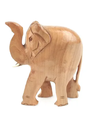 Слон хобот вверх h 8,5*12,5 см купить статуэтку талисман из Индии