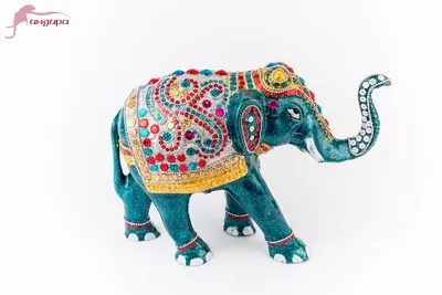 Бронзовая статуэтка «Слон с поднятым хоботом» в подарок коллекционеру  фигурок животных