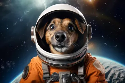 Sci-Fi :: красивые картинки :: космонавт :: живность :: собака (собакен,  песель, пес) :: art (арт) / картинки, гифки, прикольные комиксы, интересные  статьи по теме.