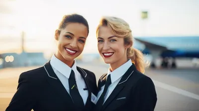 Стюардессы: красавицы, героини, озорные девчонки? Как выглядят  бортпроводницы разных авиакомпаний | Соло - путешествия | Дзен
