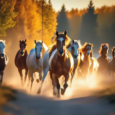 Фото табун лошадей 