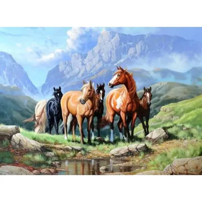 Статуэтка \"Табун лошадей (крупный)\" арт. 3638 - купить в Москве - низкие  цены