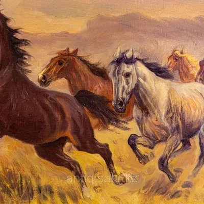 Картина по номерам \"Табун лошадей\"