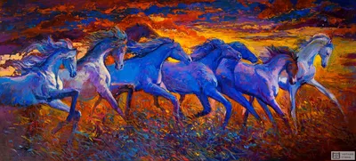 Табун лошадей» картина Родригеса Хосе маслом на холсте — заказать на  ArtNow.ru