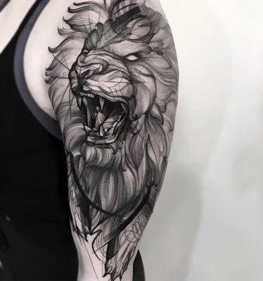 Купить Временные татуировки льва для мужчин и мальчиков, реалистичные  тигровые шипы, звезда, луна, поддельные татуировки, наклейки на грудь,  руку, водонепроницаемые татуировки, креативные | Joom