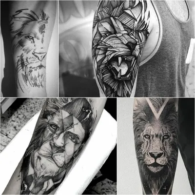 конструкция татуировок льва Иллюстрация штока - иллюстрации насчитывающей  коллаж, мейн: 271565987
