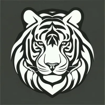 Скачать 1024x600 тигр, большая кошка, хищник, взгляд, тень, черно-белый  обои, картинки нетбук, планшет