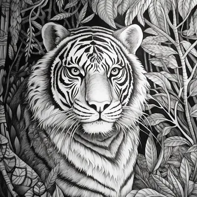 Рисунок дикой природы тигра, зоопарк животных, белый, млекопитающее png |  PNGEgg