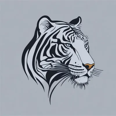 Черно Белый Портрет Красивого Сибирского Тигра Высоким Контрастом стоковое  фото ©shain55 367896232