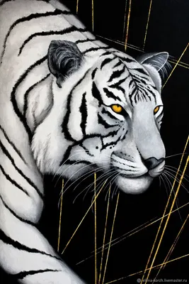 Фотообои Черно-белый тигр купить на стену — Цены и 3D Фото в каталоге  интернет магазина Printwalls