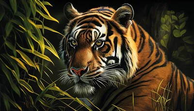 Изображение Тигр красавец Кошки - Львы Тигры Леопарды Разное