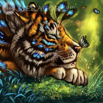 MERAGOR | Красивый рисунок тигра на аву