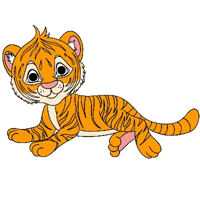 Простой рисунок тигр для детей - 65 фото
