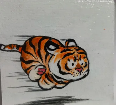 Тигр. Рисунок цветными карандашами | Пикабу