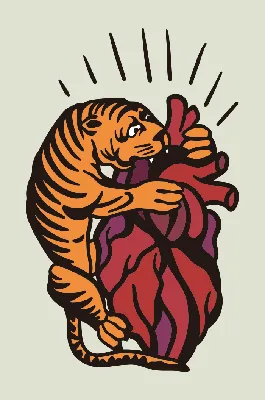 Красивый тигр Векторное изображение ©jemastock 187987034