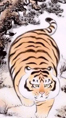 Тигр рисунок для детей - 64 фото