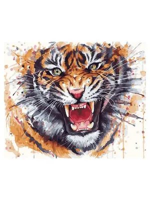 Алмазная мозаика картина стразами Оскал тигра, 30х40 см – купить за 358 ₽ |  Интернет-магазин товаров для дома Shariezal