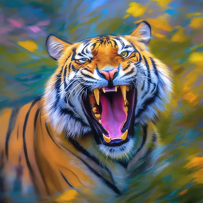 Оскал бенгальского тигра, …» — создано в Шедевруме