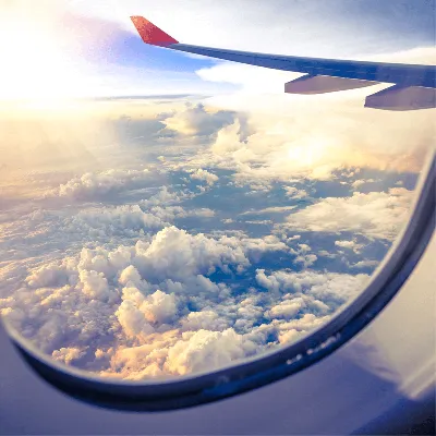 Красивый вид из окна самолета - 67 фото