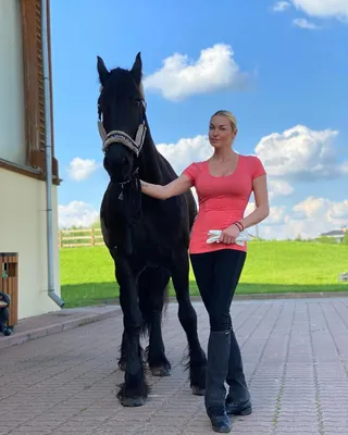 Анастасия Волочкова оседлала коня и растянулась на нем в поперечном шпагате  | WMJ.ru