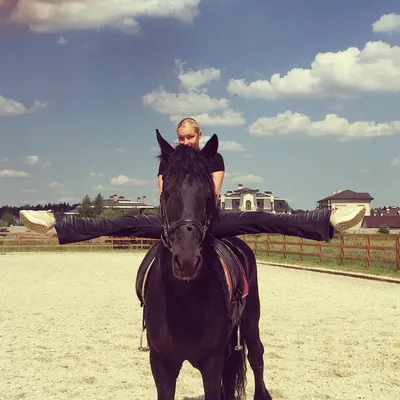 Фото: Волочкова спутала осла с конем и испортила шпагат