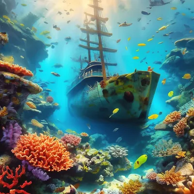 Под водой много кораллов затонувших …» — создано в Шедевруме