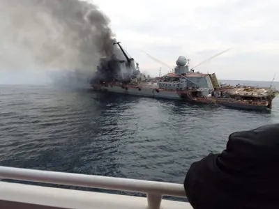 Крейсер Москва - опубликованы первые снимки затонувшего корабля — УНИАН