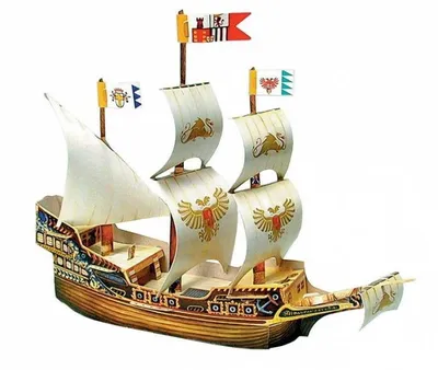 Масштабная модель корабля \"Летающий галеон\" - [арт.239-6], цена: 320000  рублей. Эксклюзивные корабли и подзорные трубы в интернет-магазине подарков  LuxPodarki.