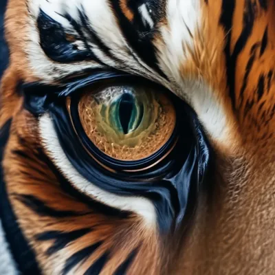 Предпросмотр схемы вышивки «Глаз тигра» (№595383) - Вышивка крестом