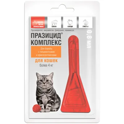 Суспензия Празител от глистов для кошек и котят - купить с доставкой по  выгодным ценам в интернет-магазине OZON (994599063)